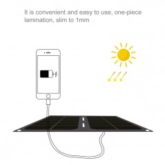 HAWEEL 14W 2-Fold ETFE Solar Panel Charger with 5V 2A Max Dual USB Ports (Black)