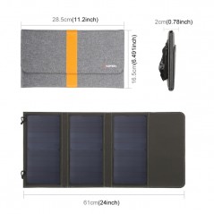 HAWEEL 21W Panel Solar Portátil Plegable doble salida USB 5V 2.9A