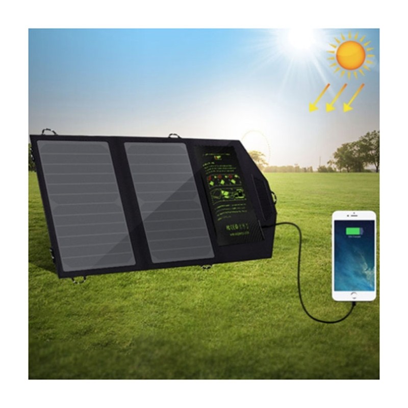 ALLPOWERS 14W Solar Panel Charger Dual USB 5V2A Portable Solar Panel Phone Charger