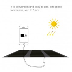 HAWEEL 21W 3-Fold ETFE Solar Panel Charger with 5V 3A Max Dual USB Ports Support QC3.0 and AFC (Black)