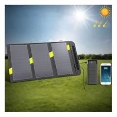 ALLPOWERS 20W Panel Solar Portátil Plegable resistente al agua Doble USB para móviles