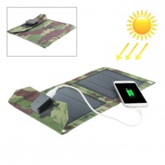 Panel Solar Portátil Plegable de 5W camuflaje para móviles