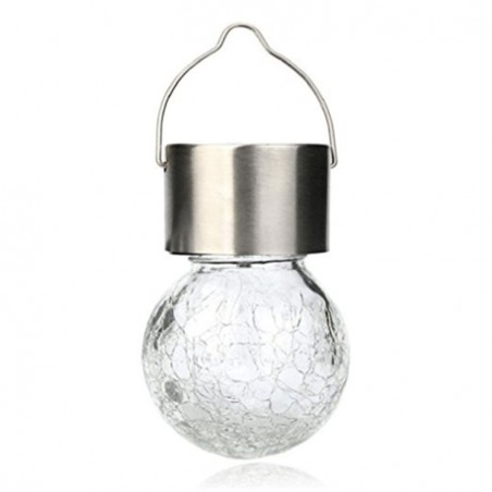 YWXLight RGB Lamp with Solar Panel Outdoor Hanging Decoration Shiny Crystal Gaze Ball