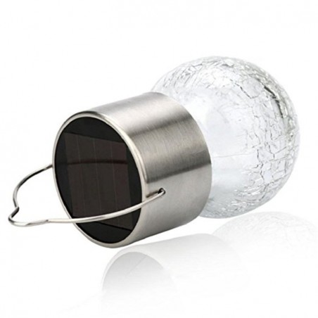 YWXLight RGB Lamp with Solar Panel Outdoor Hanging Decoration Shiny Crystal Gaze Ball