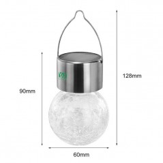 YWXLight RGB Lamp with Solar Panel Outdoor Hanging Decoration Shiny Crystal Gaze Ball