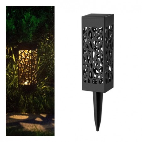 Outdoor Hollowing Out Solar Energy Garden Lawn Lamp (Warm White)