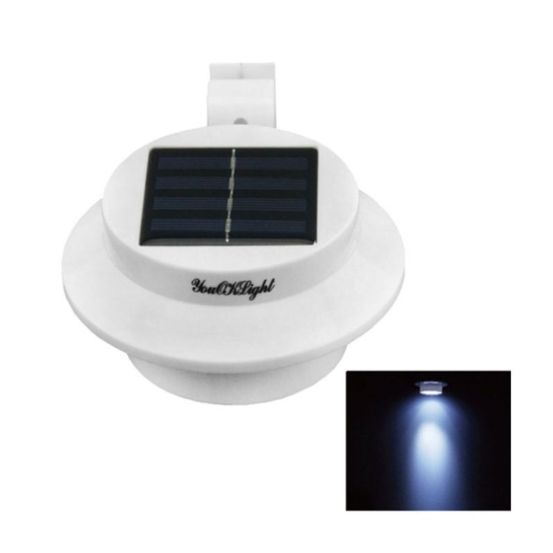 YouOKLight Mini Luz solar LED Exterior impermeable con panel solar 0.3W
