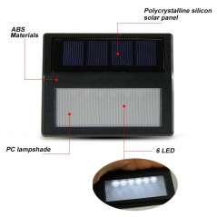 Lámpara Solar de jardín 6 LED Sensor de movimiento IP65 Impermeable