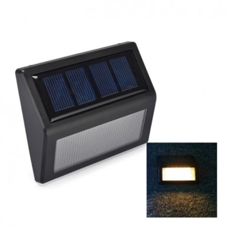 Solar Power 6 LEDs Light Sensor Wall Light Deck Lights IP55 Waterproof