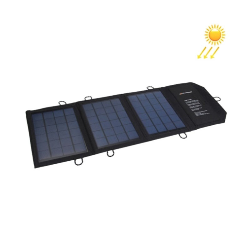 Portable Folding Solar Panel Charger 10.5W 2.1A Max 2 Output Ports