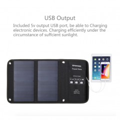 HAWEEL 14W Panel Solar Portátil Plegable con doble salida USB 5V 2.1A